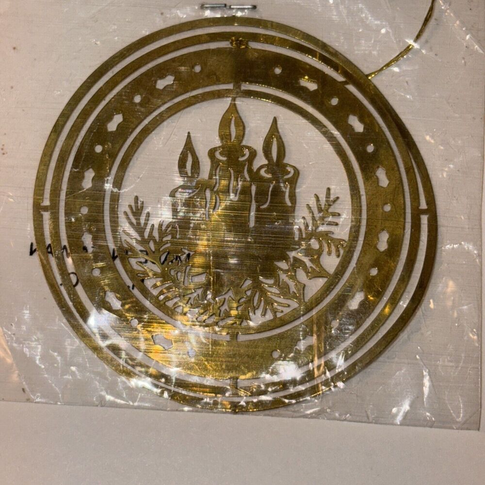 Vintage Golden Disk Christmas Ornament Taiwan - Picture 4 of 5